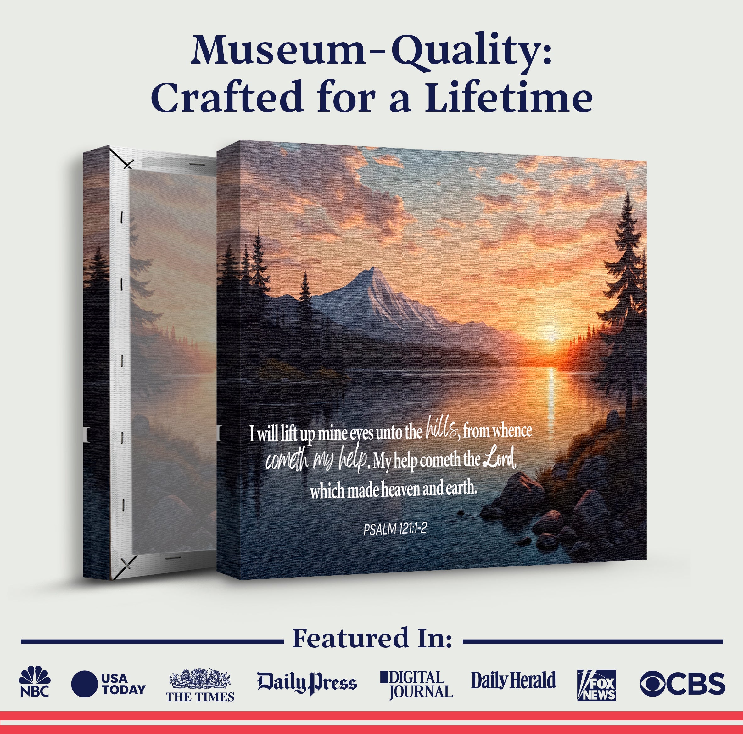 Psalm 121:1-2 - A Song Of Ascents Faith Wall Sign