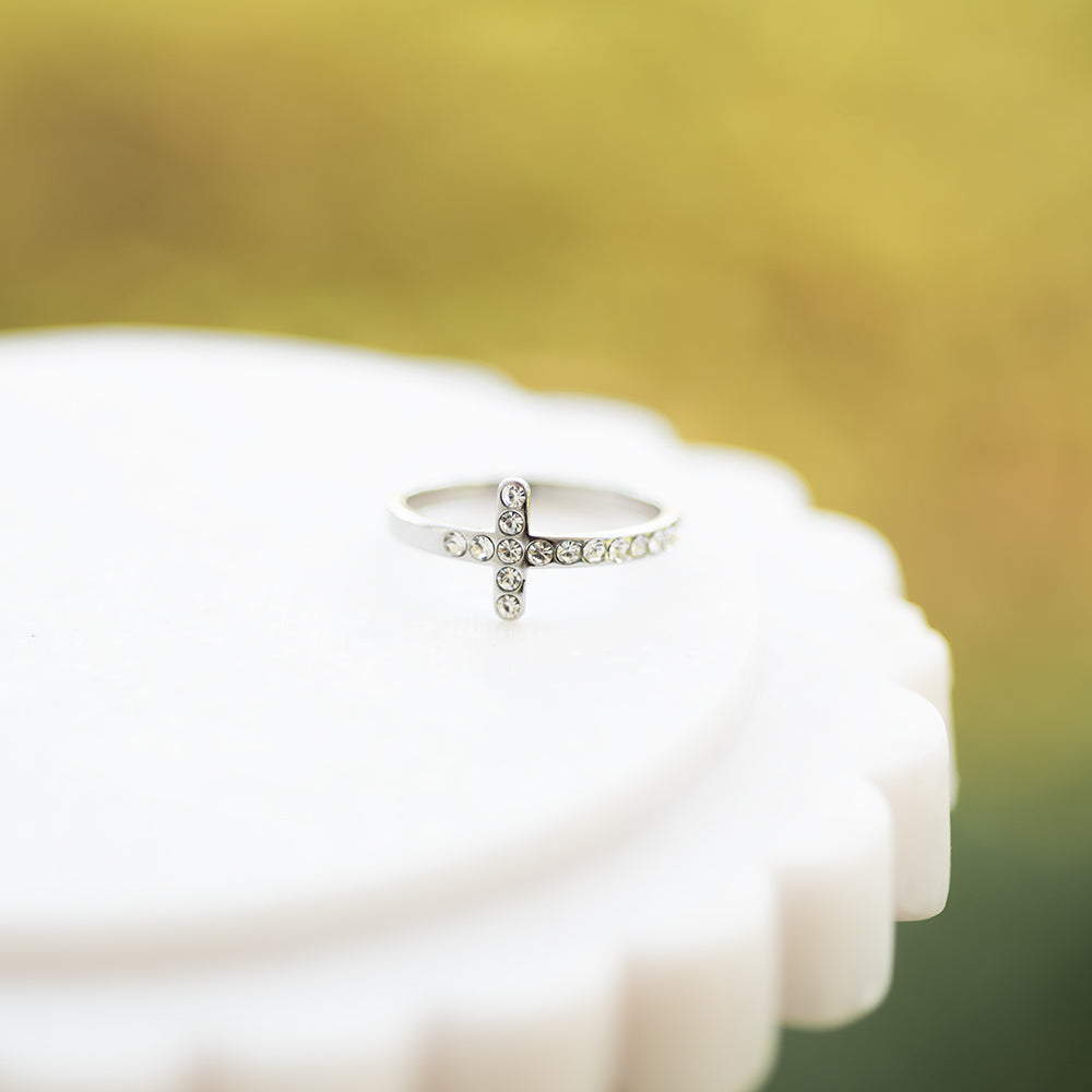 Diamond Cross Ring