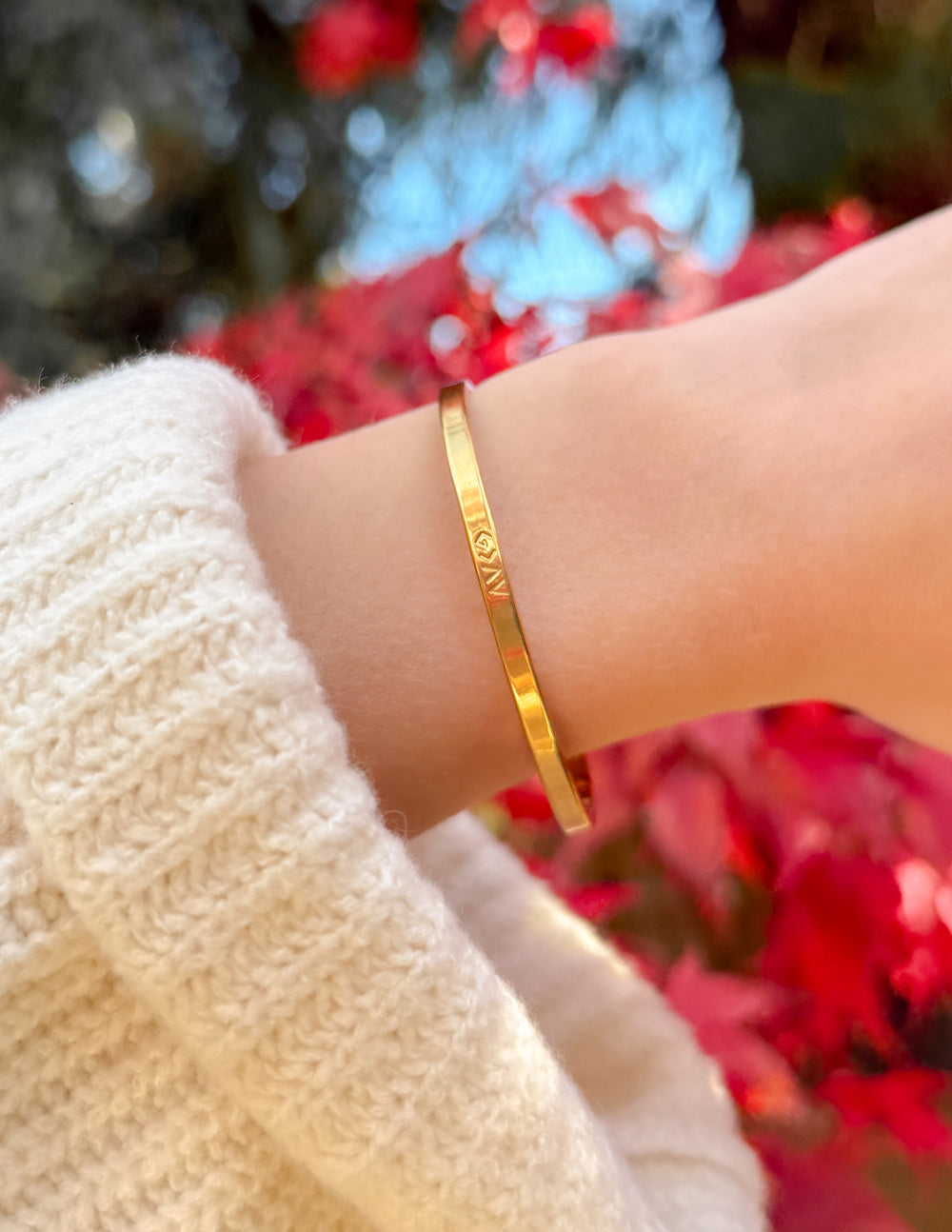 Gold Highs and Lows Cuff Bracelet