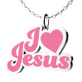 I Love Jesus Enamel Necklace