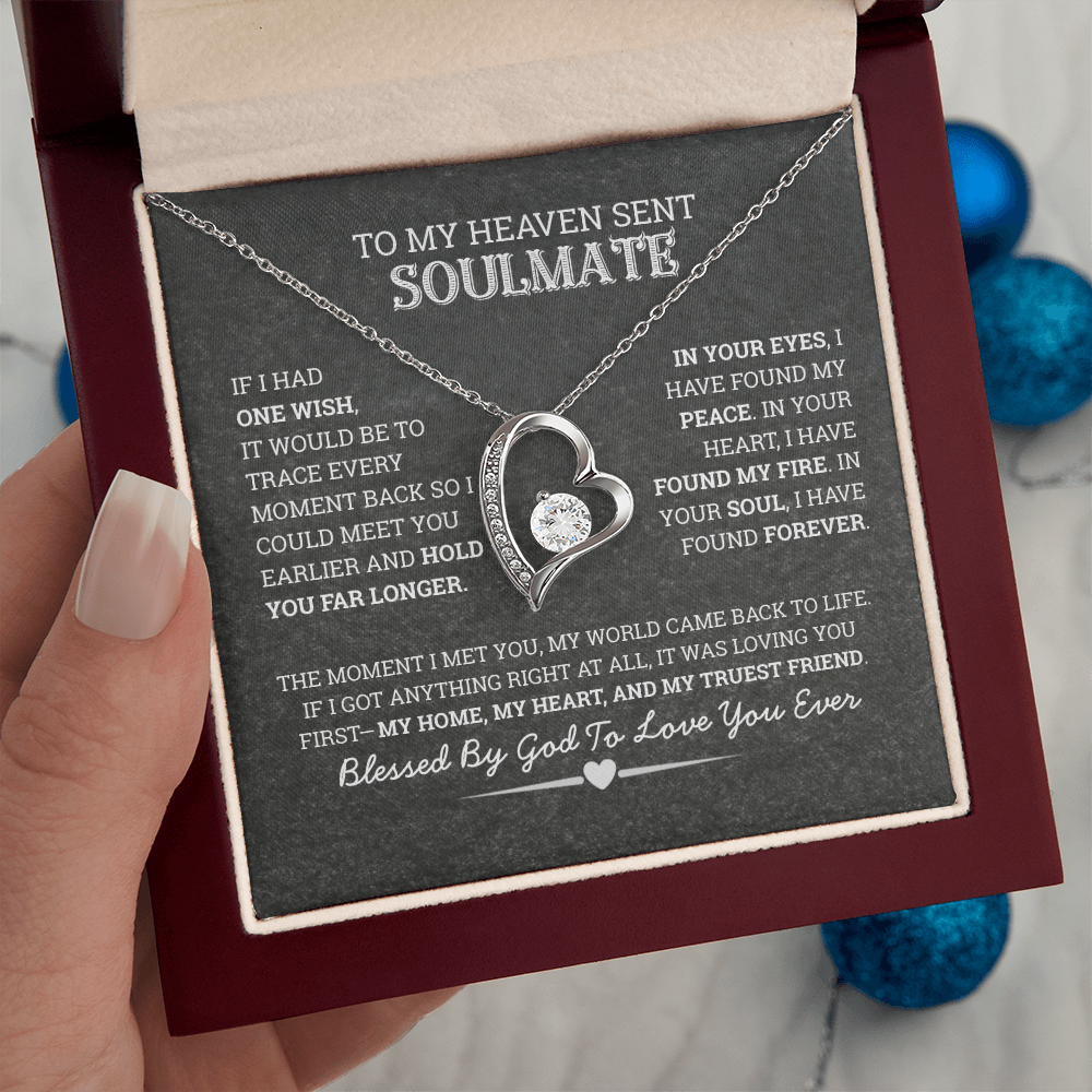 Gift for Soulmate “In your eyes I found my Peace” Necklace
