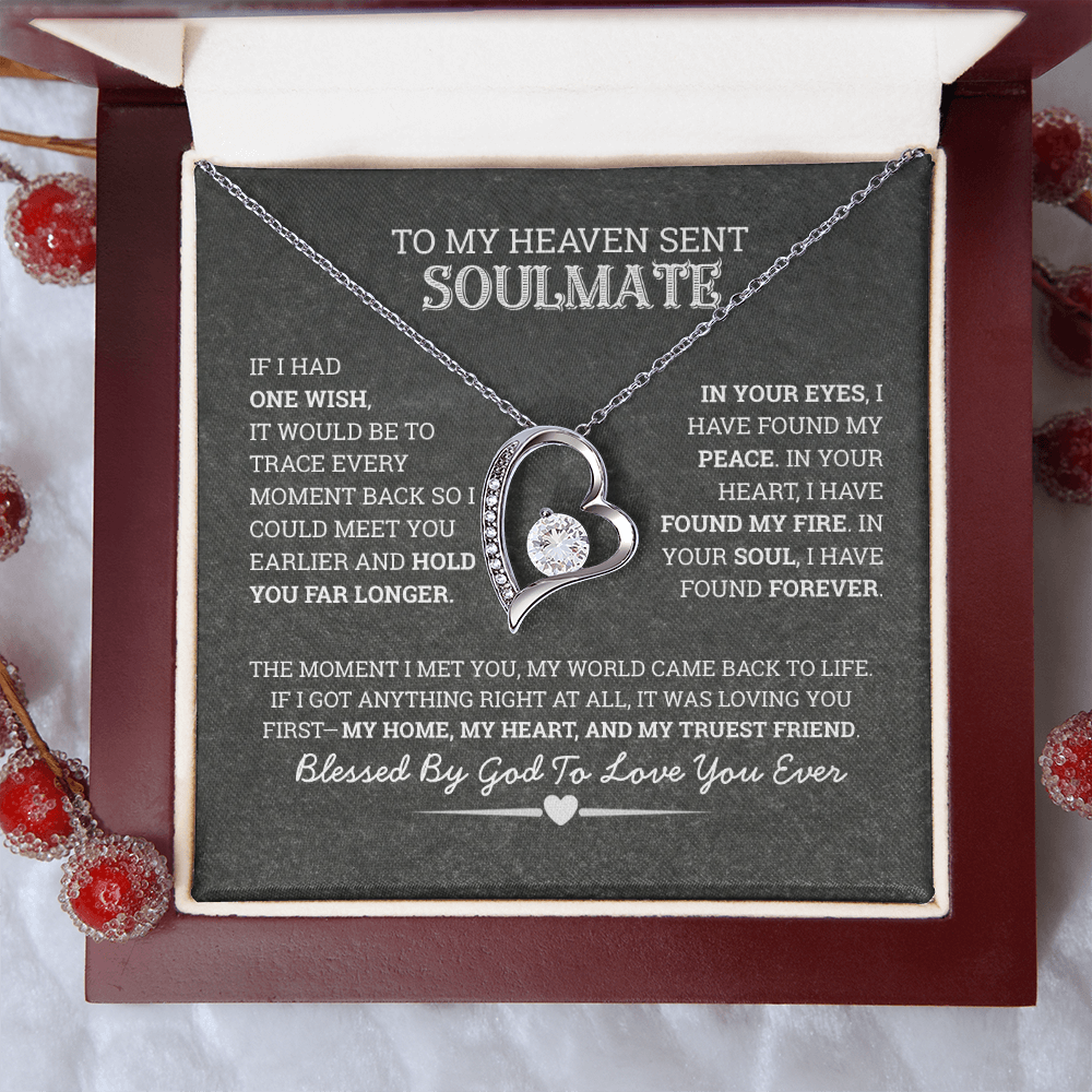 Gift for Soulmate “In your eyes I found my Peace” Necklace