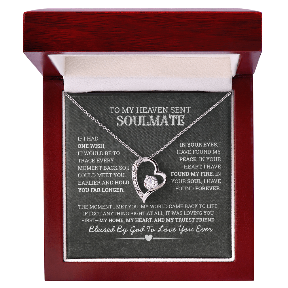 Gift for Soulmate “In your eyes I found my Peace” Necklace