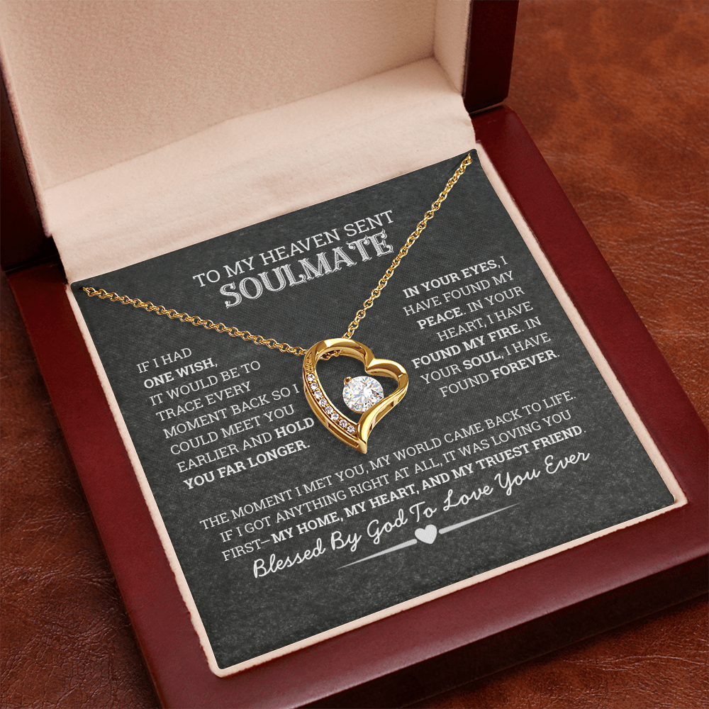 Gift for Soulmate “In your eyes I found my Peace” Necklace