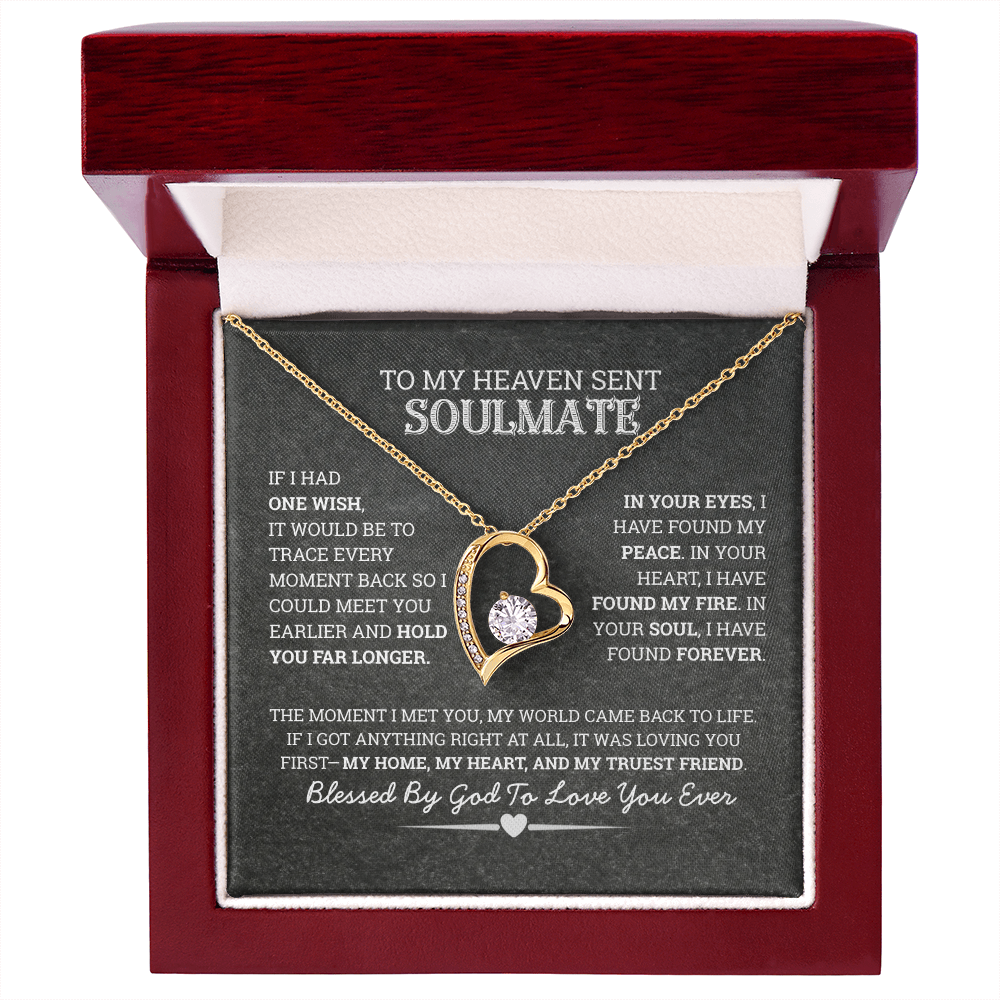 Gift for Soulmate “In your eyes I found my Peace” Necklace