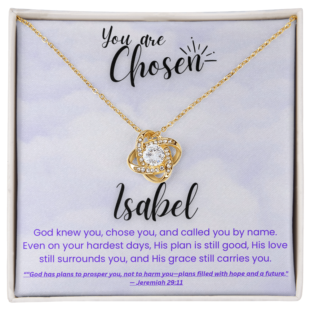 “You Are Chosen” Personalized Name Necklace – Faith-Filled Gift of Purpose & Identity