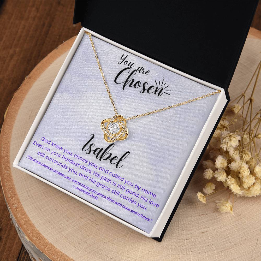 “You Are Chosen” Personalized Name Necklace – Faith-Filled Gift of Purpose & Identity