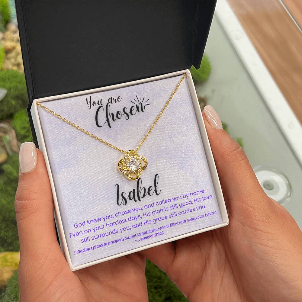 “You Are Chosen” Personalized Name Necklace – Faith-Filled Gift of Purpose & Identity