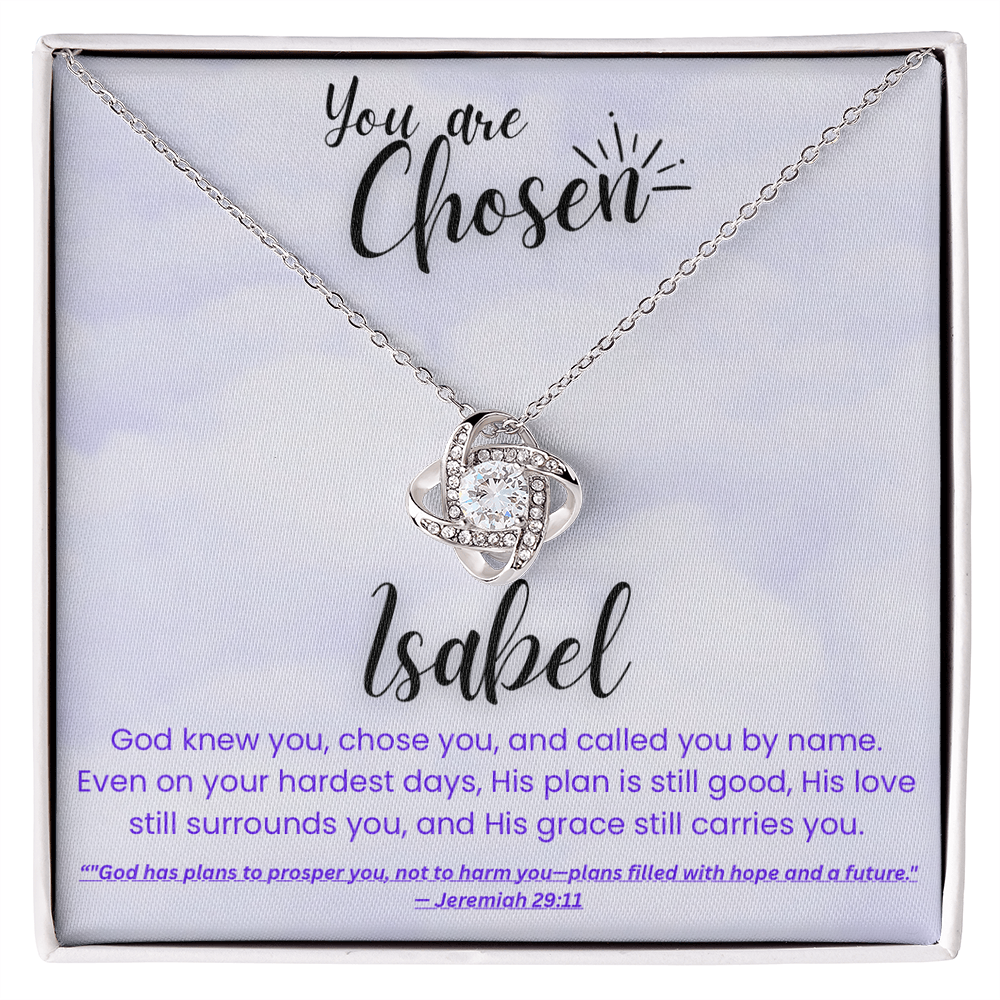 “You Are Chosen” Personalized Name Necklace – Faith-Filled Gift of Purpose & Identity