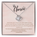 She is Chosen - Faith Necklace with Jeremiah 29:11 Message Card
