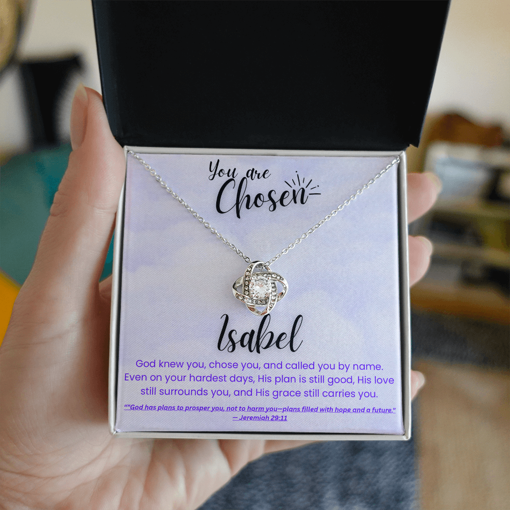 “You Are Chosen” Personalized Name Necklace – Faith-Filled Gift of Purpose & Identity