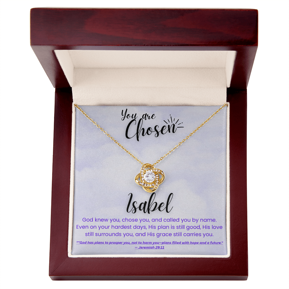 “You Are Chosen” Personalized Name Necklace – Faith-Filled Gift of Purpose & Identity