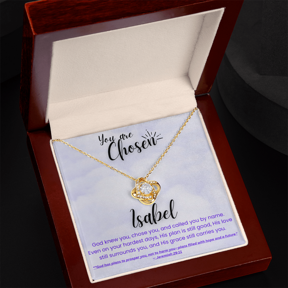 “You Are Chosen” Personalized Name Necklace – Faith-Filled Gift of Purpose & Identity