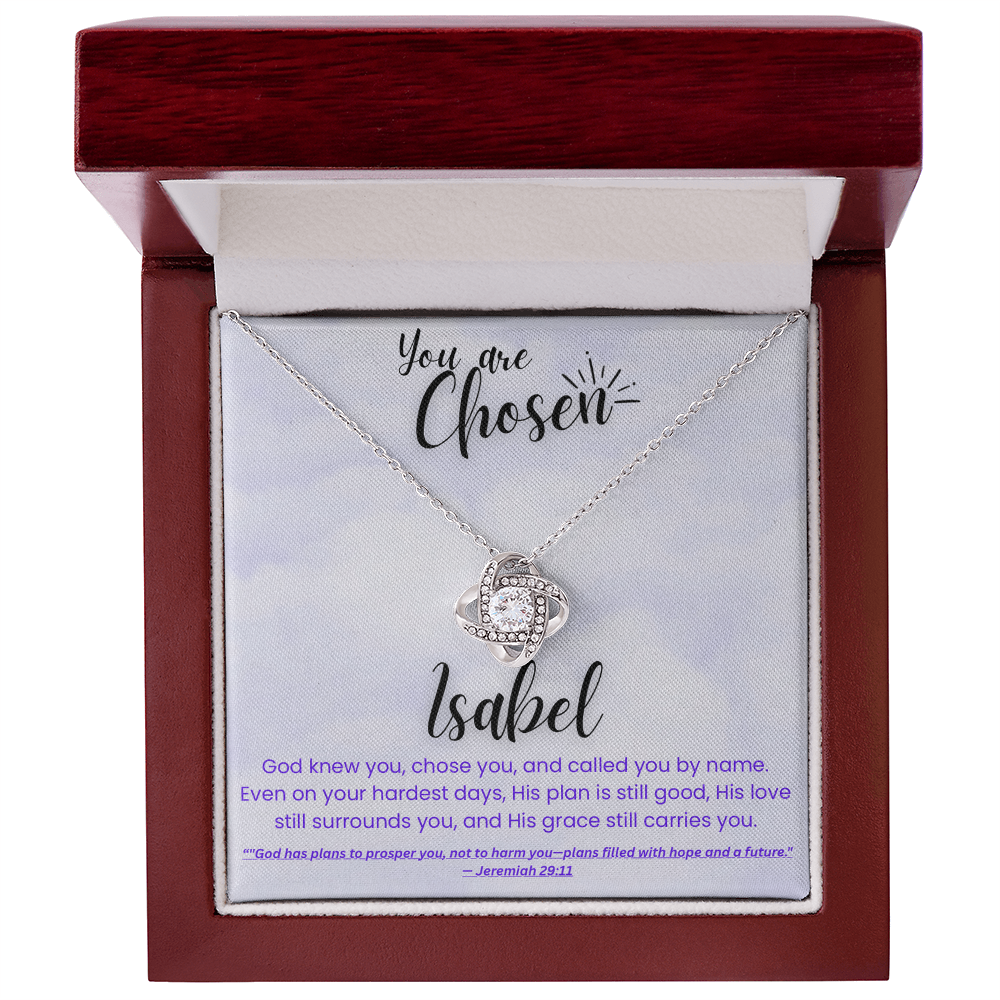 “You Are Chosen” Personalized Name Necklace – Faith-Filled Gift of Purpose & Identity