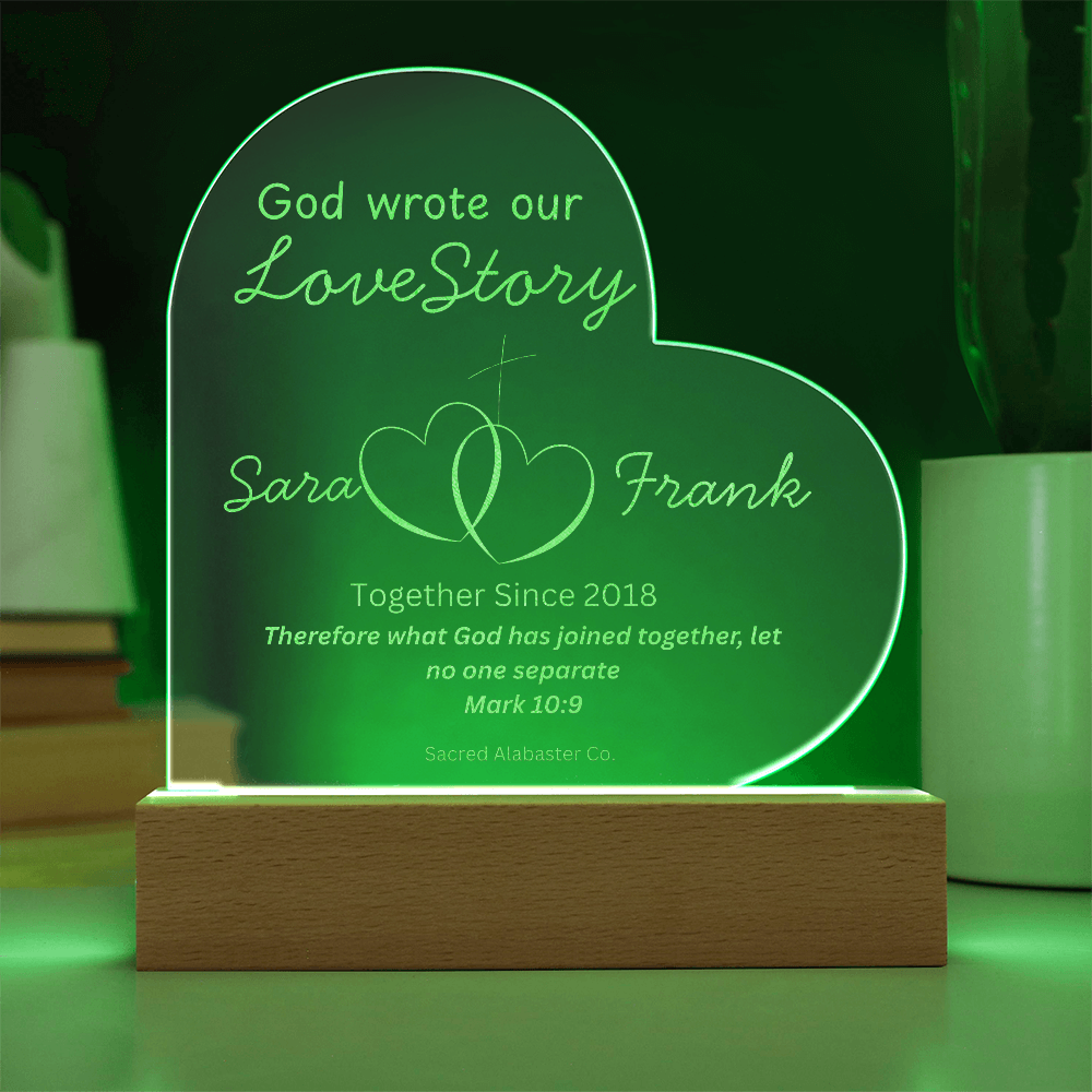 “What God Has Joined Together” – Personalized Heart Acrylic Plaque