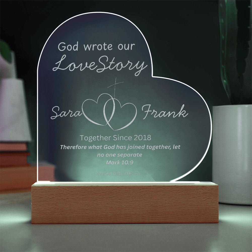 “What God Has Joined Together” – Personalized Heart Acrylic Plaque