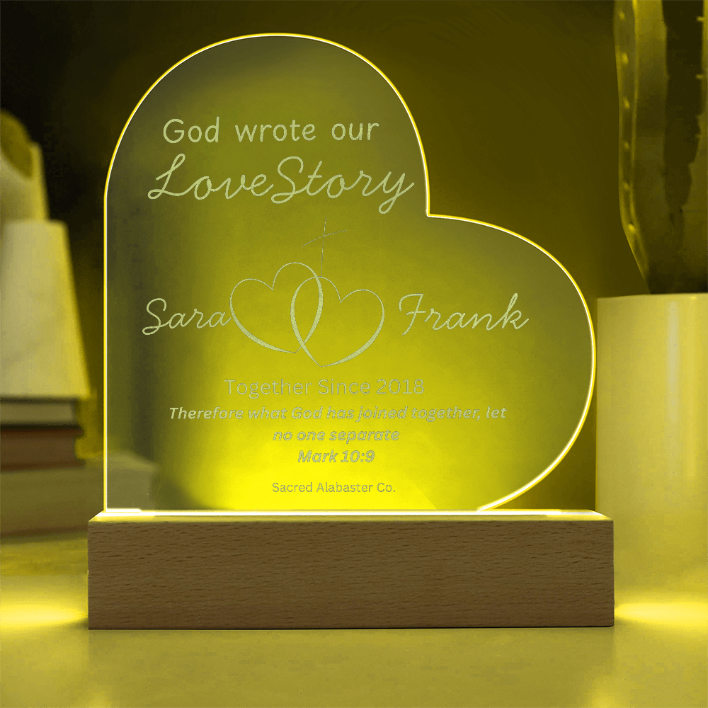 “What God Has Joined Together” – Personalized Heart Acrylic Plaque