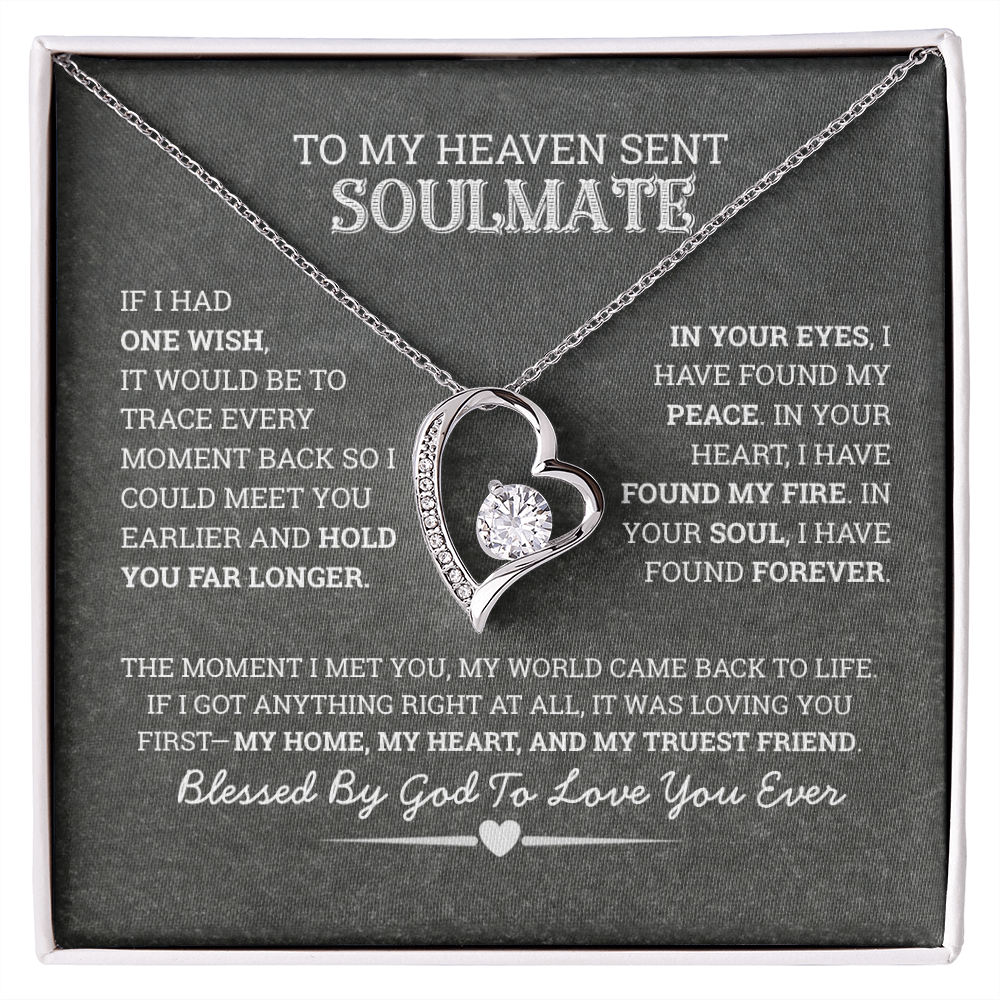 Gift for Soulmate “In your eyes I found my Peace” Necklace