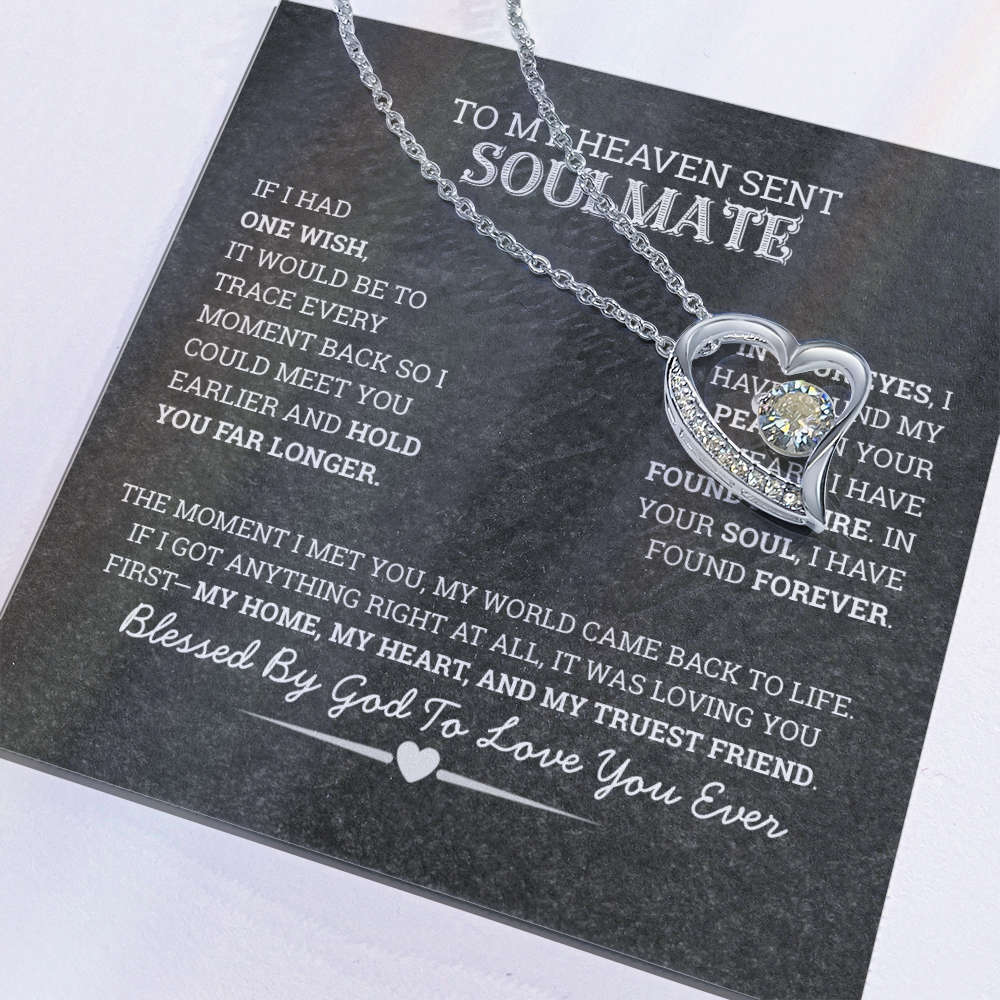 Gift for Soulmate “In your eyes I found my Peace” Necklace