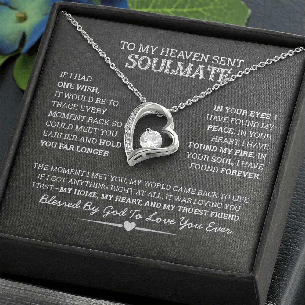 Gift for Soulmate “In your eyes I found my Peace” Necklace