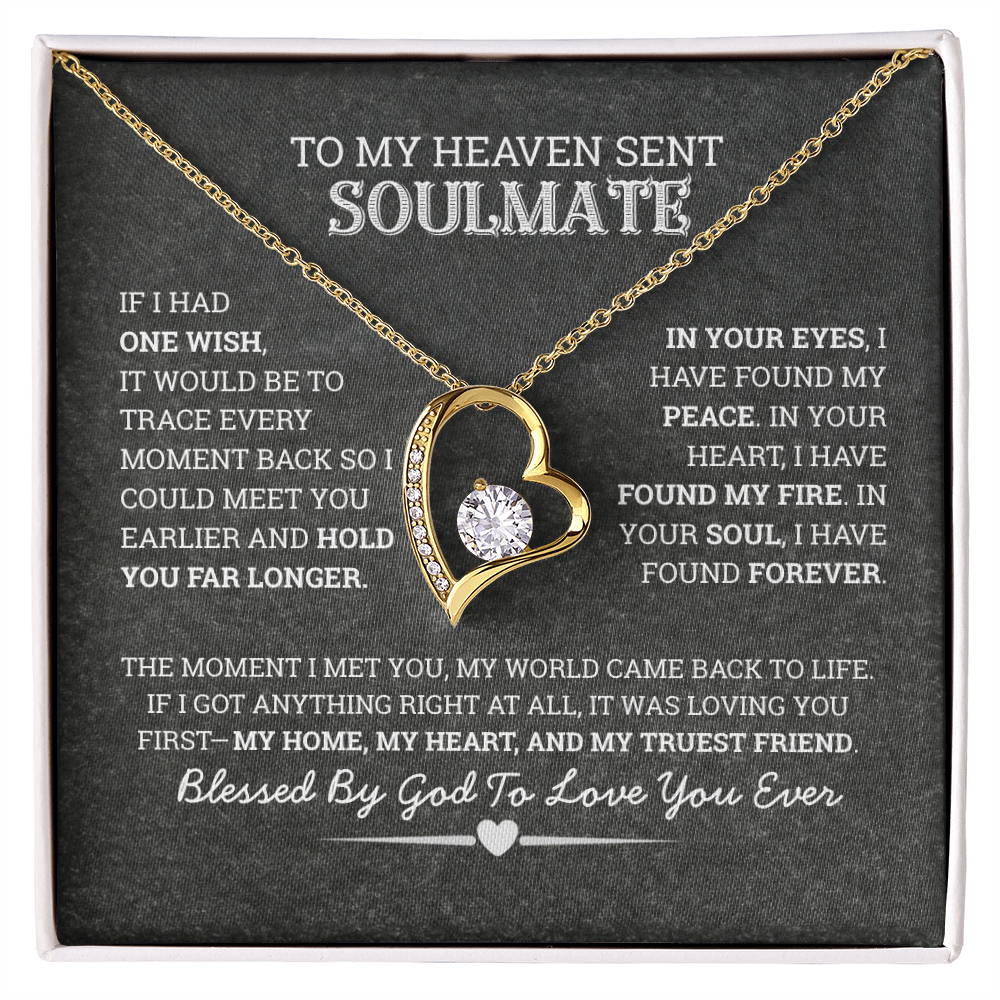Gift for Soulmate “In your eyes I found my Peace” Necklace