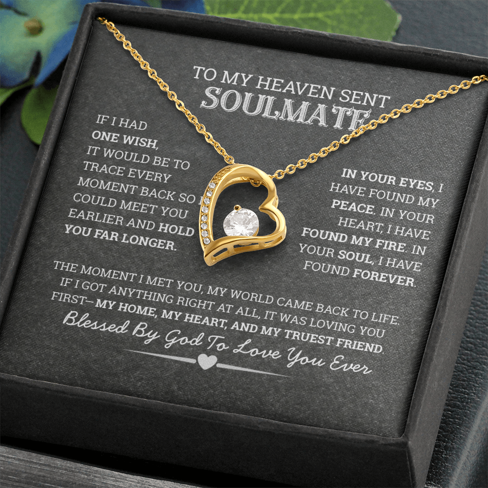 Gift for Soulmate “In your eyes I found my Peace” Necklace
