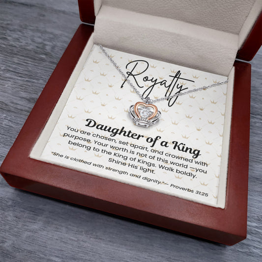 Daughter of a King Royalty Crown Necklace