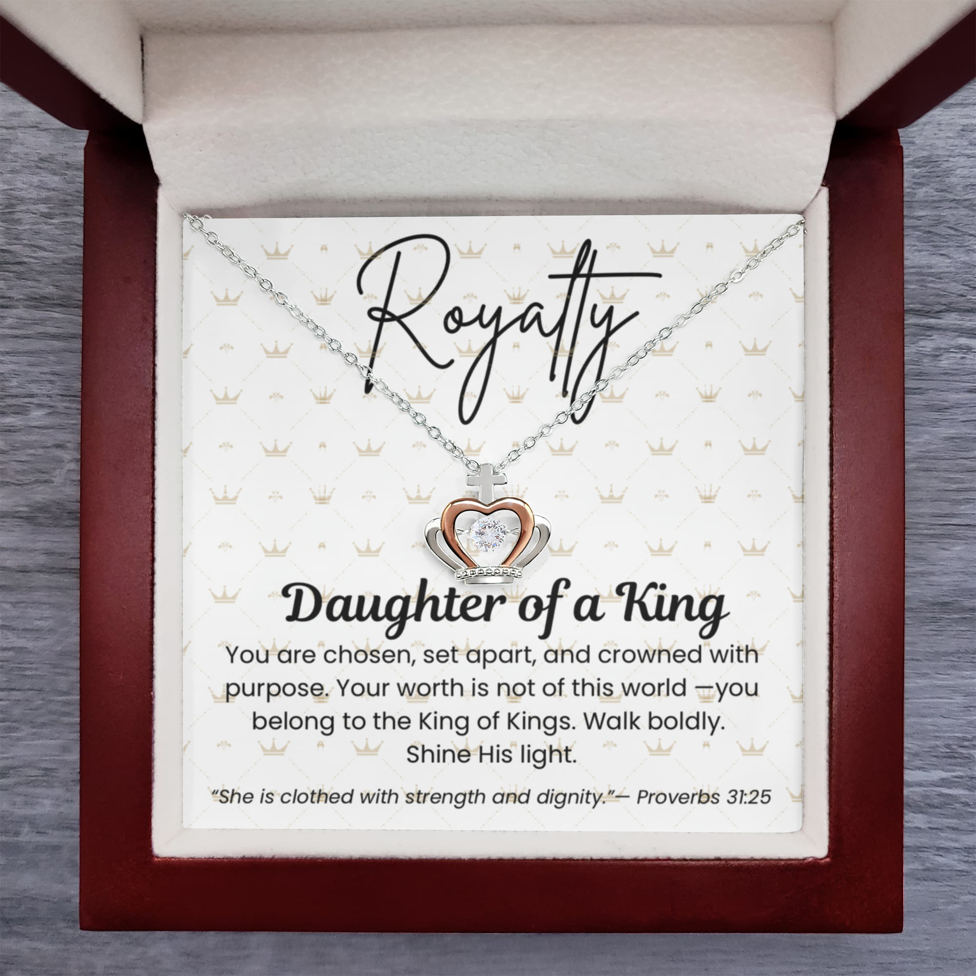 Daughter of a King Royalty Crown Necklace