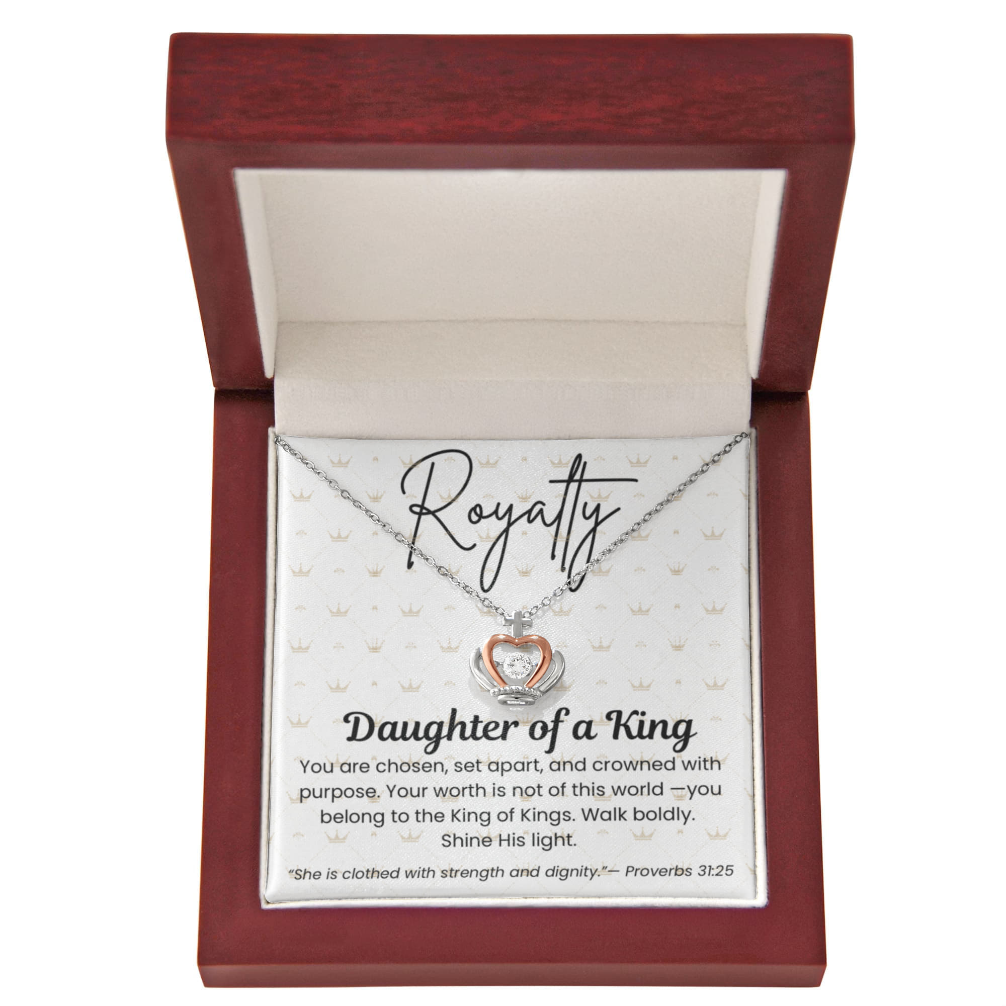 Daughter of a King Royalty Crown Necklace