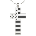 American Flag Cross Necklace